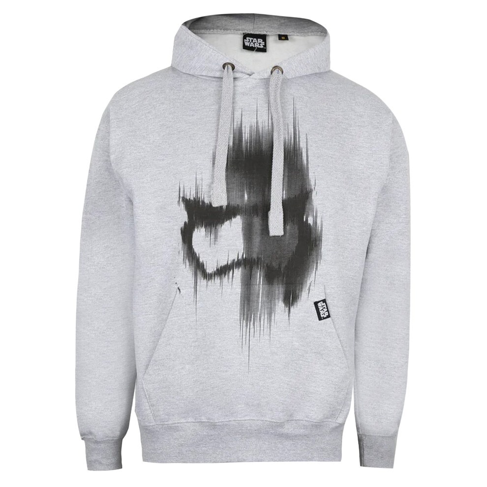 Star Wars (Xl, Heather ) Mens Trooper Mask Hoodie Grey