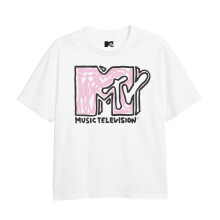 (7-8 Years, White) MTV Girls Scribble T-Shirt