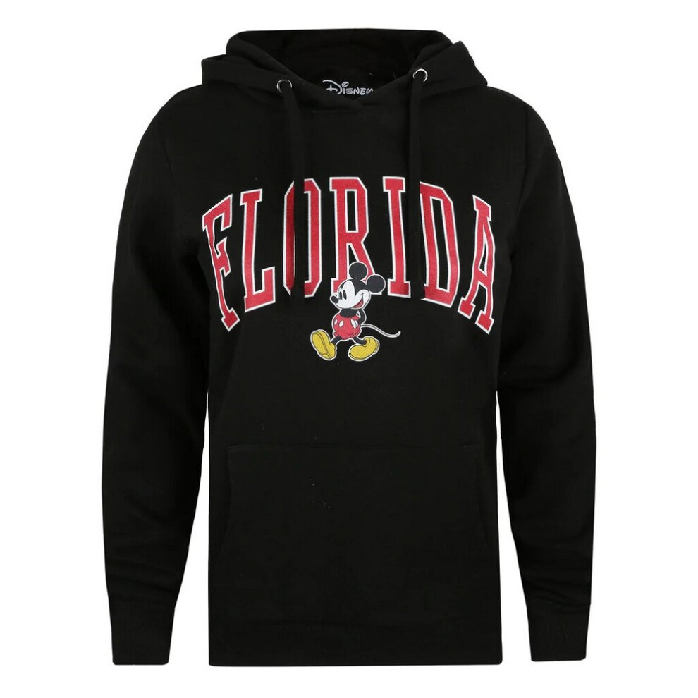 Disney (S, ) Womens/Ladies Florida Mickey Mouse Varsity Hoodie Black