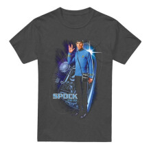 (XL, Charcoal) Star Trek Unisex Adult Spock Galactic Heather T-Shirt