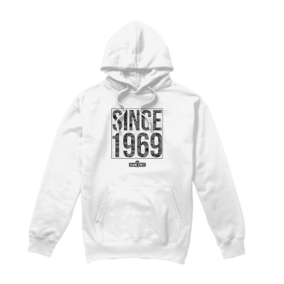 Sesame Street (Xxl, White) Unisex Adult Since 1969 Patterned Hoodie