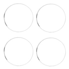 Pack of 4 Self Adhesive 19 Inch Rims Guards Alloy Wheel Protectors Impact Resistant White