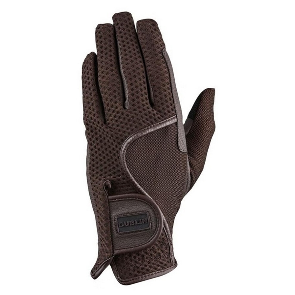 Dublin (6, Chocolate) Unisex Adult Airflow Honeycomb Riding Gloves