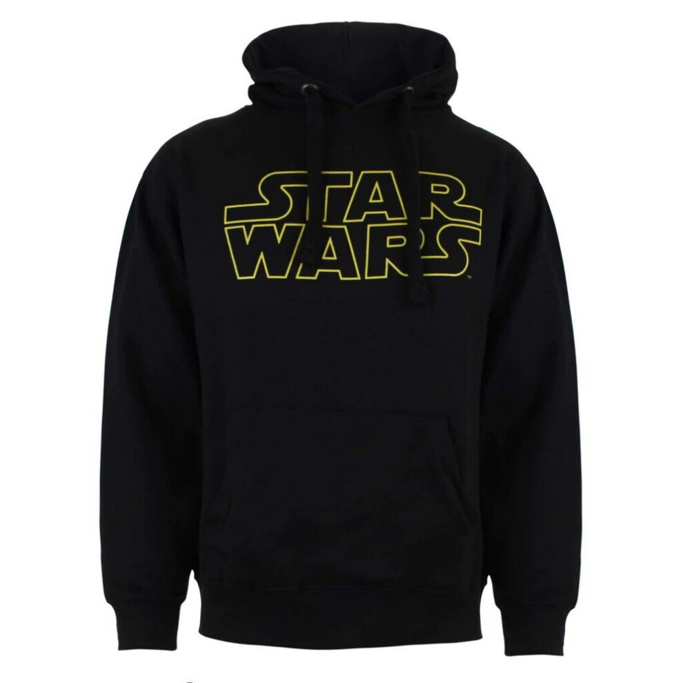Star Wars (M, Black) Mens Logo Hoodie