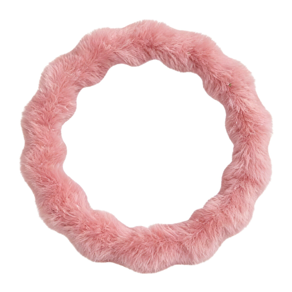 Premium Plush Steering Wheel Cover For Winter Warmth Comfort Grips Pink 7754004718579