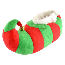 (11 UK-12 UK, Green/Red/White) Floso Mens Elf Slip-on Slippers