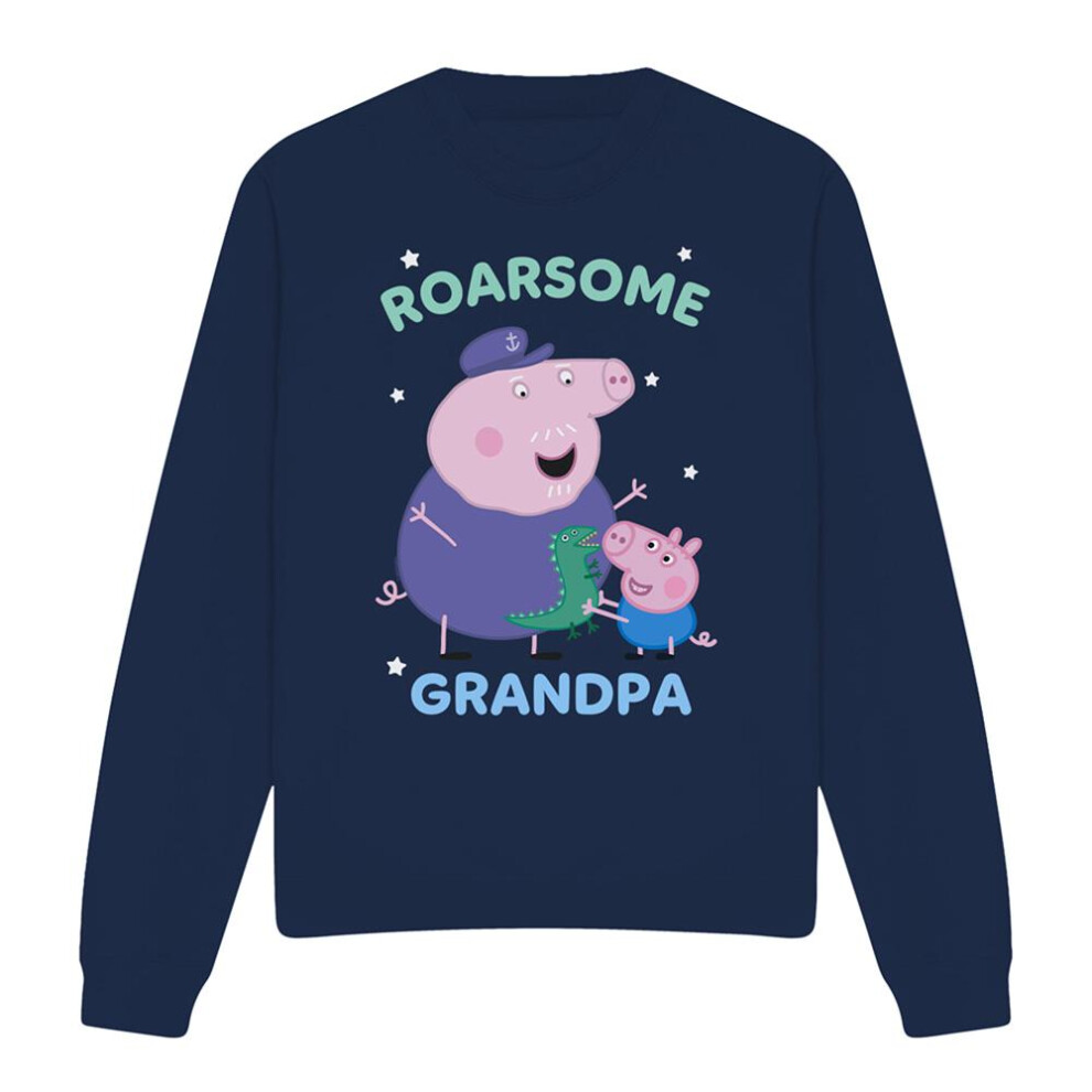 Peppa Pig (Xxl, Navy) Unisex Adult Roarsome Grandpa Pig Sweatshirt