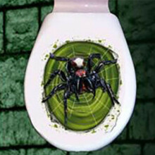 (Spider) Halloween Bloody Hand Toilet Cover Party Decoration Sticker Scary Prop Zombie
