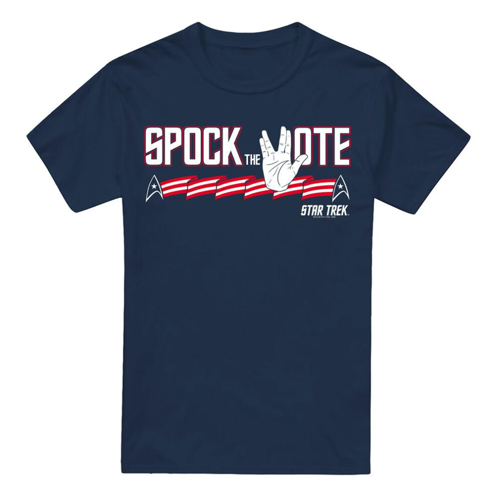 Star Trek (5Xl, Navy) Mens Spock The Vote T-Shirt Blue,Multicoloured