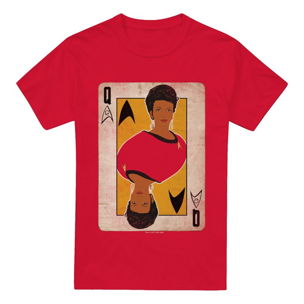 Star Trek (M, ) Mens The Original Series Queen T-Shirt Red