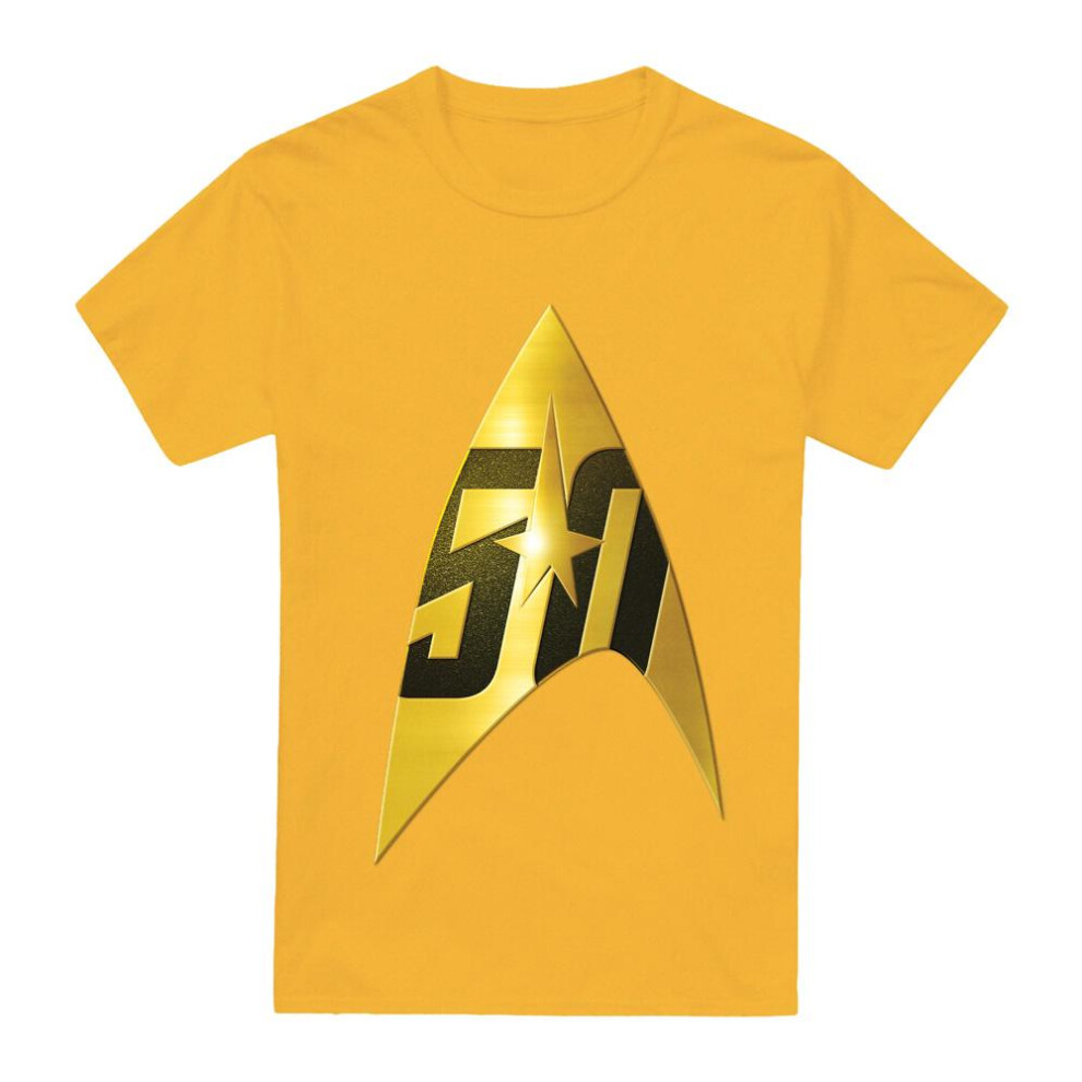 Star Trek (Xl, ) Mens 50Th Anniversary Delta T-Shirt Gold