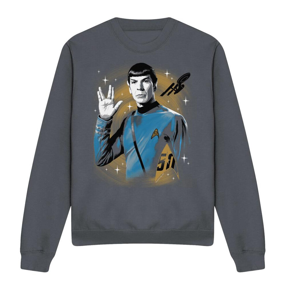 Star Trek (Xl, Charcoal) Unisex Adult Prosper Space Sweatshirt Multicoloured
