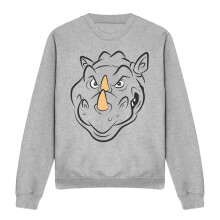 (L, Sport Heather) Teenage Mutant Ninja Turtles Unisex Adult Rocksteady Face Sweatshirt
