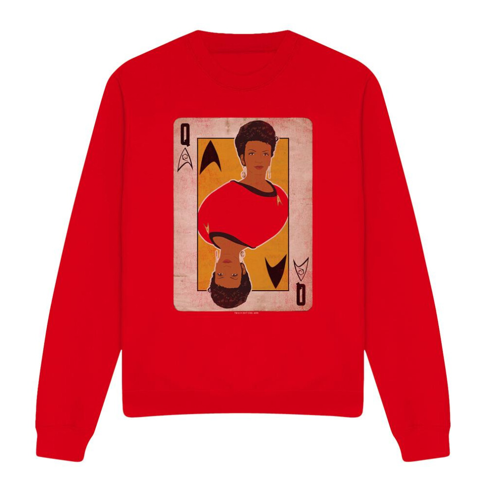 Star Trek (S, ) Unisex Adult The Original Series Queen Sweatshirt Red