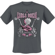 (XL, Light Graphite) The Simpsons Unisex Adult Girls Rock T-Shirt