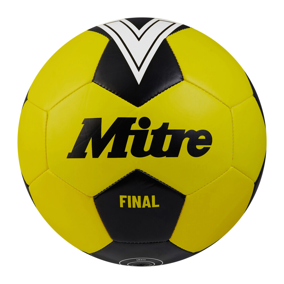 Mitre (4, Fluorescent ) Final Logo Football Yellow/Black