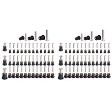72 Pairs M4/M5/M6 Neoprene Well Nuts with Stainless Steel Screw Rubber Well Nuts Kayak Brass Copper Bolts Well Nut Kit