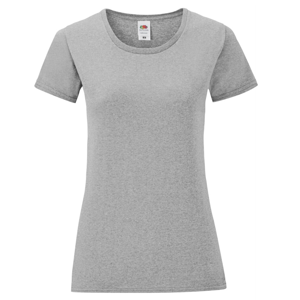 Fruit Of The Loom (S, Athletic Heather Grey) Womens/Ladies Iconic Heather T-Shirt