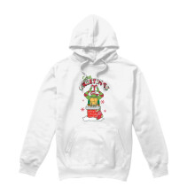 (M, White) Teenage Mutant Ninja Turtles Mens Green Greetings Christmas Scene Hoodie
