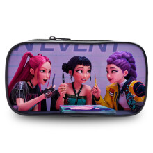 (Style4) Demon Kpop Hunters Print Design Pencil Storage Oxford Daily Material For