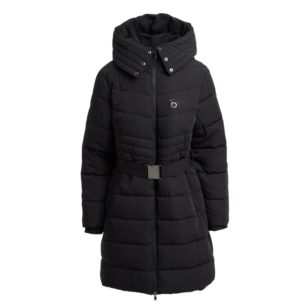 Dublin (16 Uk, Black) Womens/Ladies Belted Longline Puffer Jacket