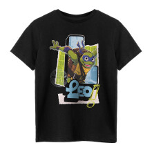 (5-6 Years, Black) Teenage Mutant Ninja Turtles Boys Leonardo Short-Sleeved T-Shirt