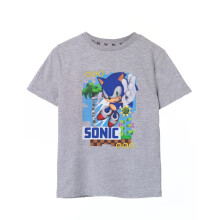 (9-10 Years, Grey Marl) Sonic The Hedgehog Childrens/Kids Sonic T-Shirt