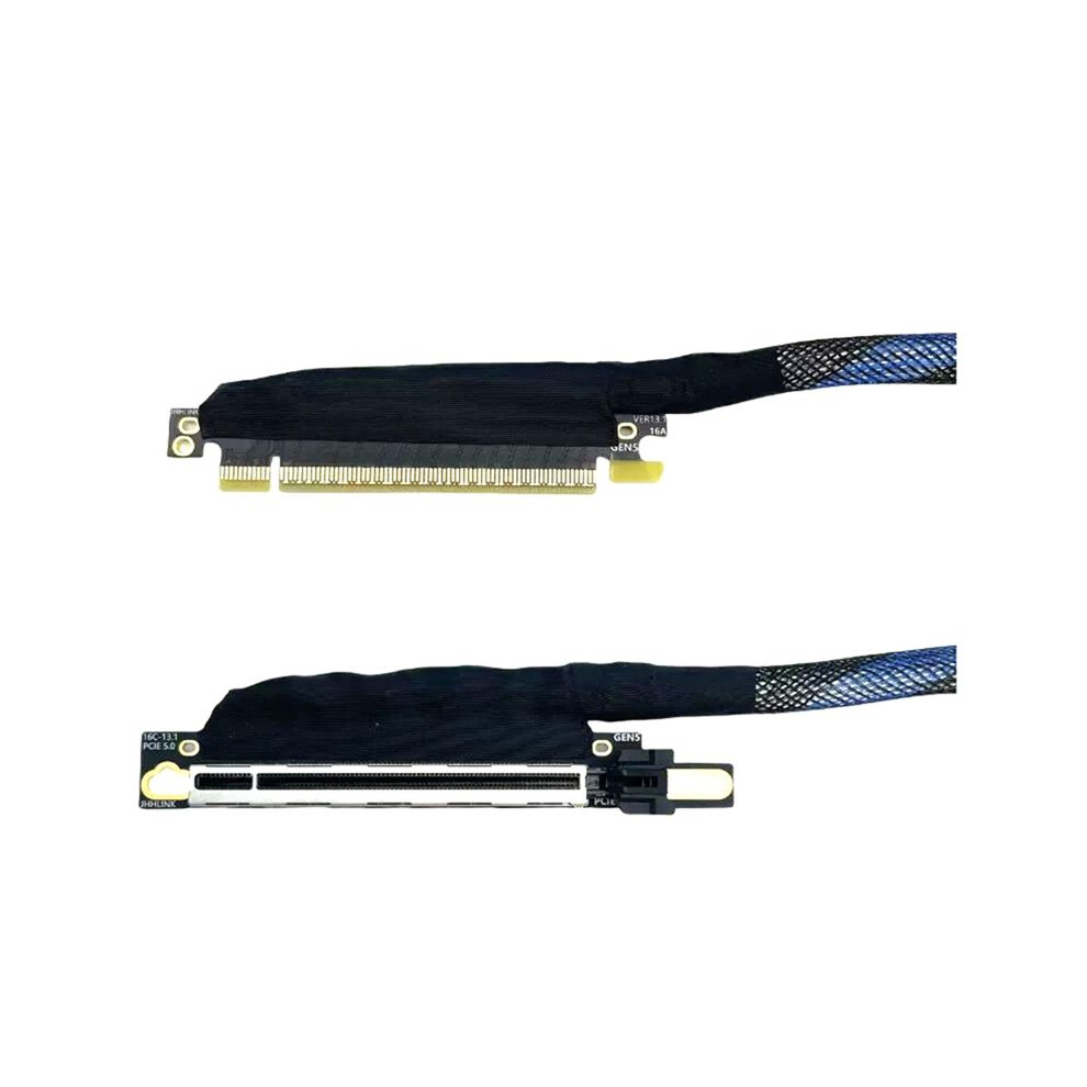 Pcie 5.0 X16 Card Gpu Extension Cable Plated Pcie5.0 X16 Gen5 64Gt/S Adapter Server Cable 30Cm Silver 6033290929793