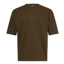 (L, Military Green) DSquared2 Mens Milano Logo Relaxed Fit Short-Sleeved T-Shirt