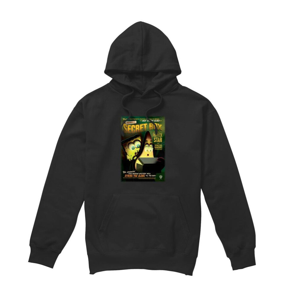 Spongebob Squarepants (Xl, Black) Mens Patrick's Secret Box Hoodie