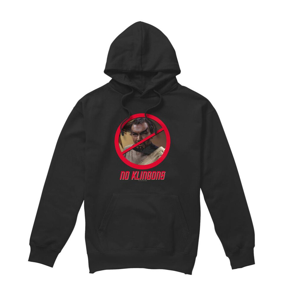 Star Trek (Xxl, ) Mens No Klingons Hoodie Black