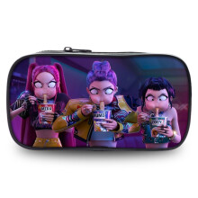 (Style7) Demon Kpop Hunters Print Design Pencil Storage Oxford Daily Material For