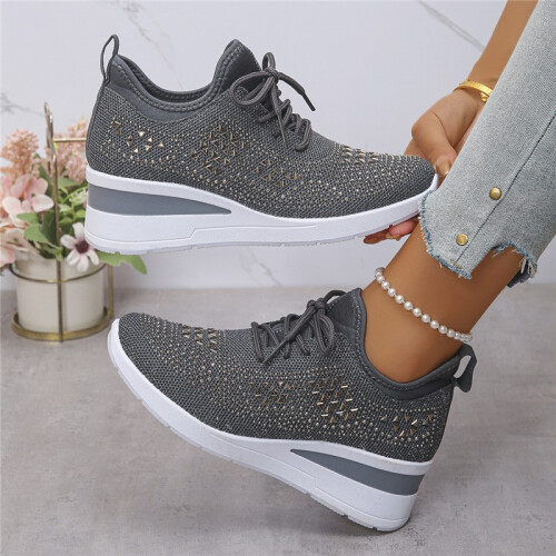 (Gray, 42) Damesmode sneakers