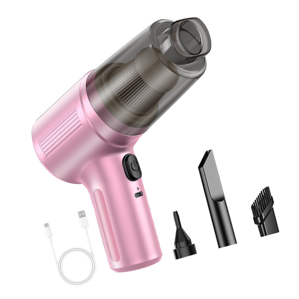 Wireless Car Vacuum Cleaner Strong Suction Multiple Attachments For Vehicles Use Pink 7754004684041