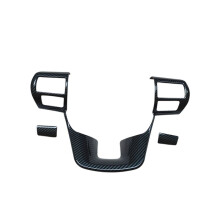 Car Steering Wheel Trim Sticker Carbon Fiber Car Interior Accessories for Fortuner 2018-2023