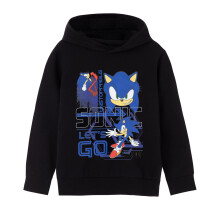 (5-6 Years, Black) Sonic The Hedgehog Boys Let's Go Hoodie