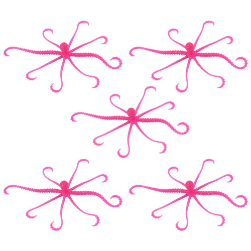 5 Stück 7 G 12,5 cm Weicher Leuchtender Oktopus-Trolling-Salzwasserköder Tintenfischrock-Angelköder Falscher Köder