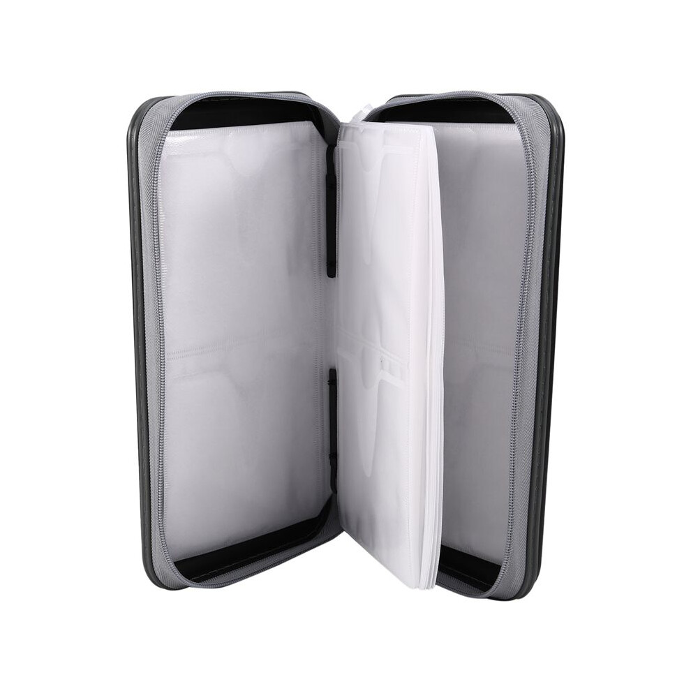 Cd Holder, 96 Capacity Cd/Dvd Case Holder Portable Wallet Storage Organizer Protective Storage Holder For Car Trave Black 6034095563472