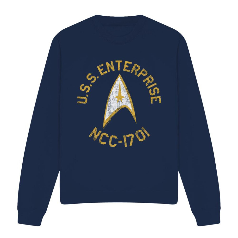 Star Trek (Xxl, Navy) Unisex Adult Collegiate Sweatshirt Blue,Multicoloured