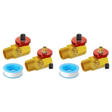 4Er-Pack Lufttankverteiler mit Einfüllöffnung, Sicherheitsventil und 1/2-Zoll-NPT-Tank X 1/4-Zoll-NPT-Schlauch X 1/8-Zoll-NPT-Manometer