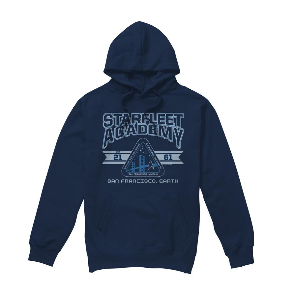 Star Trek (Xxl, Navy) Mens Starfleet Academy Earth Hoodie Blue,Multicoloured