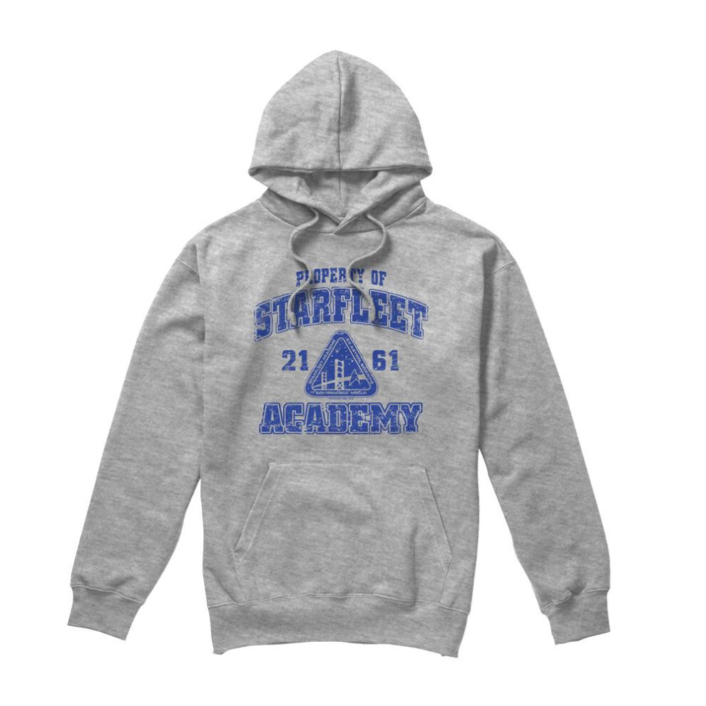 Star Trek (L, Sport Heather) Mens Old School Hoodie Multicoloured