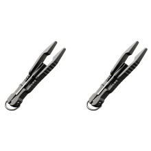 2X Pincet Multitool, Precisiepincet met Zakmes, 2 in 1 Titanium Kleine Sleutelhangerpincet voor Handwerk, Solderen