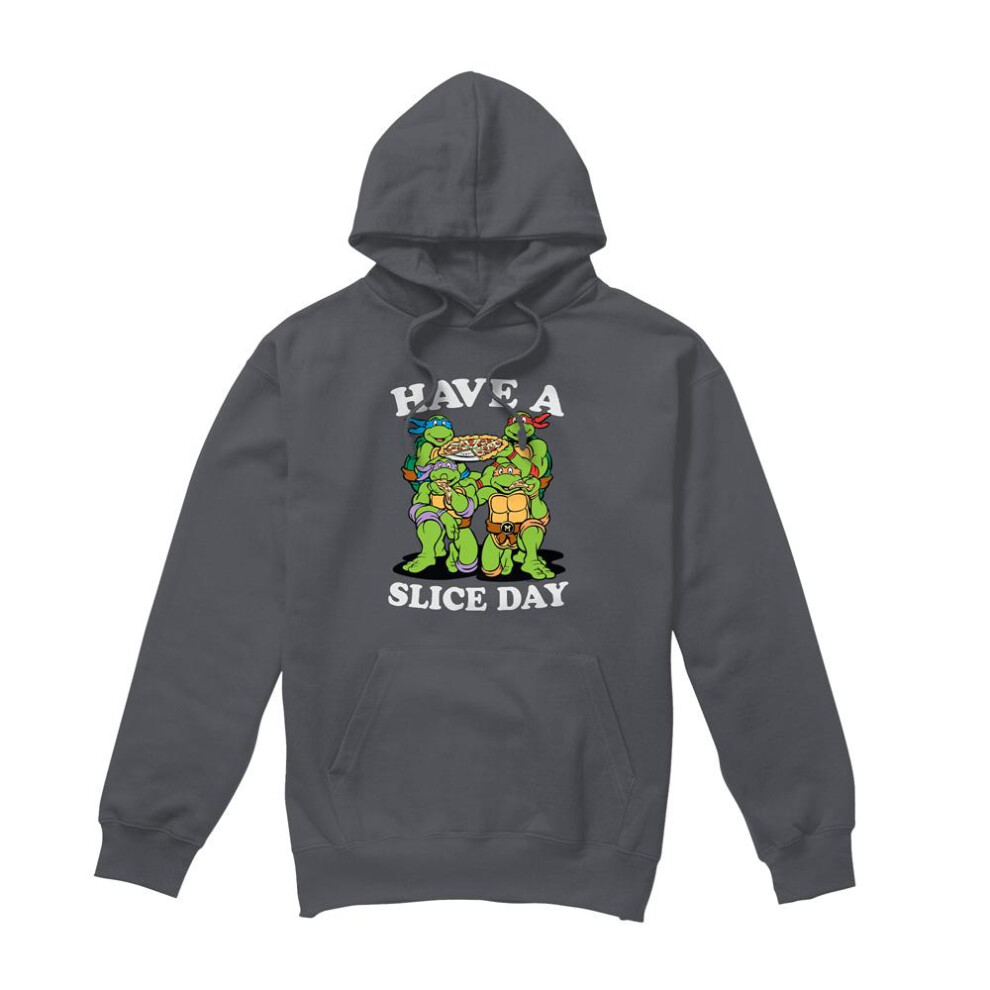 Teenage Mutant Ninja Turtles (S, Charcoal) Mens Have A Slice Day Hoodie
