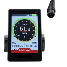 M6T Bicicleta EléCtrica Pantalla LCD Medidor 24V 36V 48V 60V Universal e Scooter Panel LCD Pantalla una Color con USB para E-Bike (6PIN)