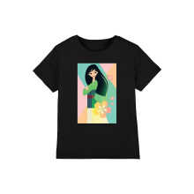 (5-6 Years, Black) Mulan Childrens/Kids Sketch T-Shirt