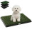 Tapete para cães com bandeja e grama artificial, 63 x 50,5 cm, verde 1