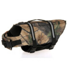 (Khaki Camo,S(7-9 kg))Chaleco salvavidas para mascotas perro Top seguridad reflectante rayas preservador ropa de natación