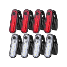 Lot de 8 feux arrière, avant et arrière de vélo à LED rechargeables. Compatible avec le cyclisme sur route.