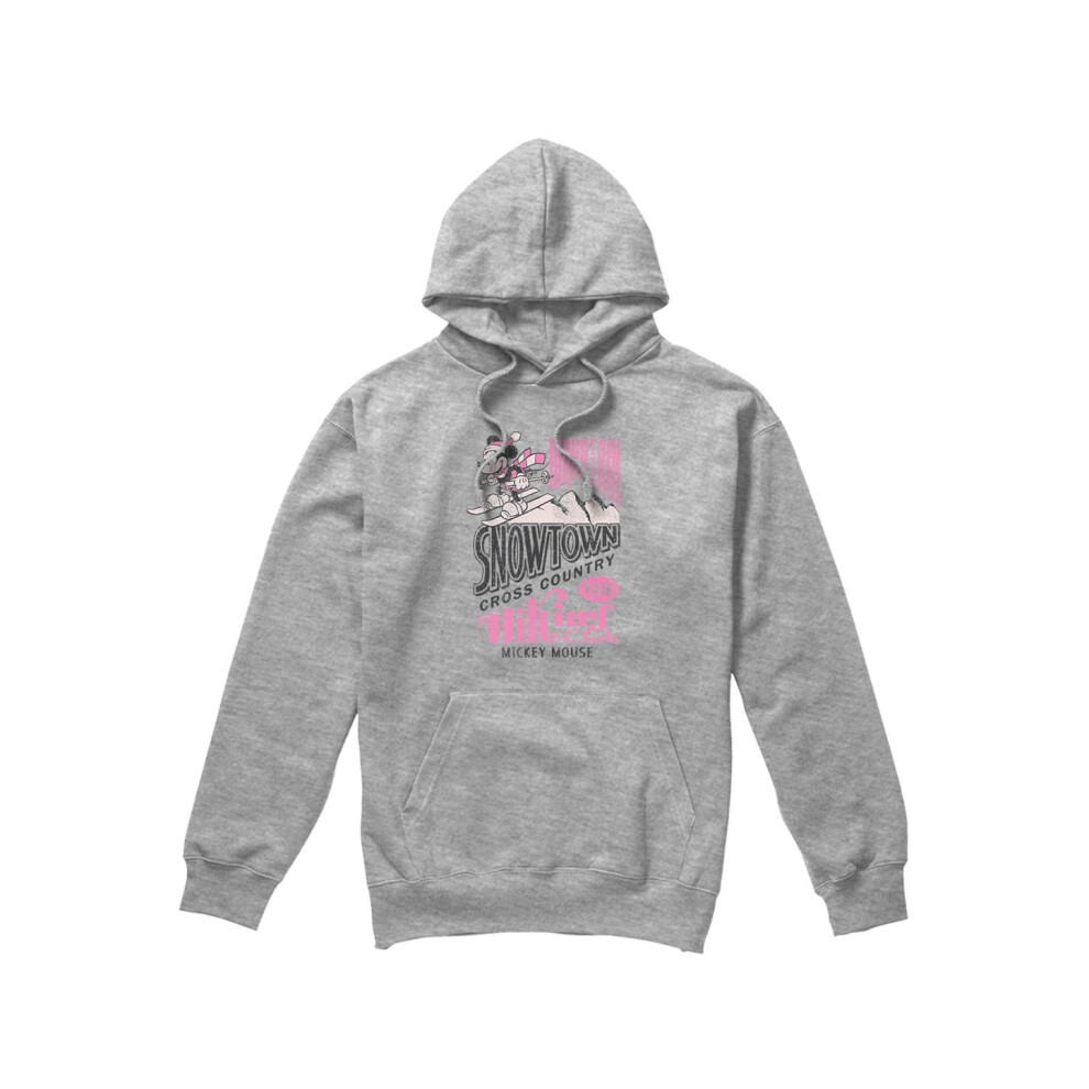 Disney (Xl, Sport Heather) Mens Snowtown Ski Mickey Mouse Hoodie